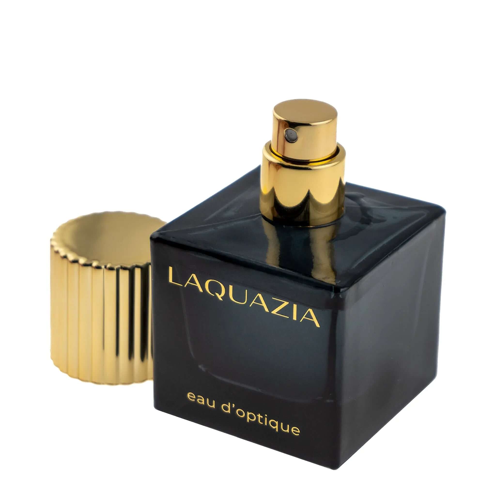 Imperial Oud luxury scented lens cleaner in elegant black and gold bottle, embodying sophistication and confidence.