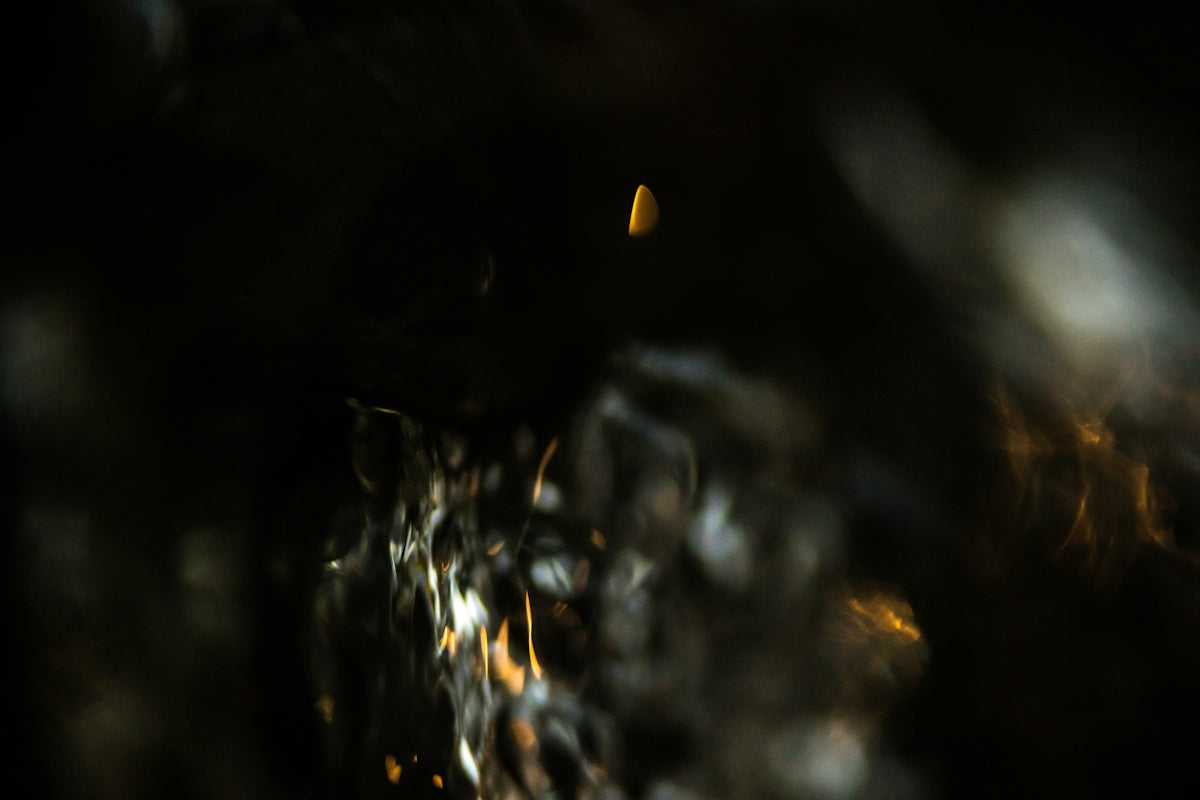 water droplets on black surface